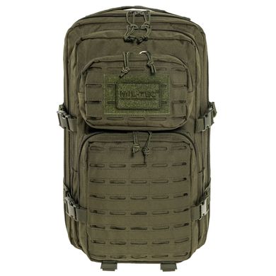 Тактичний рюкзак місткістю 36 л. Mil-Tec Large Assault Pack Laser Cut колір Olive, OFS-MT-14002701, Олива, Олива