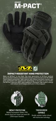 Тактичні рукавиці M-Pact Mechanix Black/Black, MX-MPT-55 B, Black, Black, L